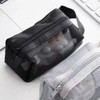 Multipurpose Mini Mesh Pouch Transparent Black Pouch Bag / 다용도 미니 메쉬 파우치 투명 블랙 파우치백