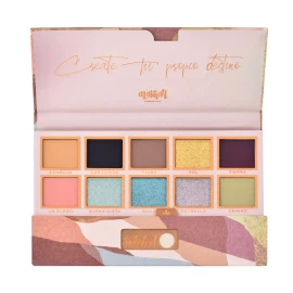 Eyeshadow Destino Eyeshadow Palette ~10 Unique Shades~Alamar Cosmetics~FREE Brush Trio Set