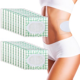 20pcs Disposable Castor Oil Pack Wrap, 8 x6 inches Soft PU Film Clear Castor Oil Patches for Sensitive Skin User, Organic Cotton, Water-Resistant, No Irritation, Anti Leakage, Portable Castor Oil Pad