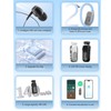 Retractable Headset, Ergonomic Clip On Bluetooth Headset with Vibration Alert