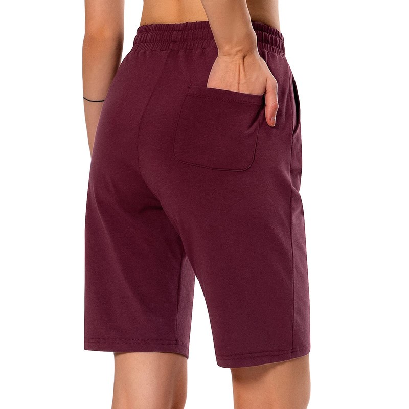 Ksmien Bermudas - Pantalones cortos largos de algodón de 10