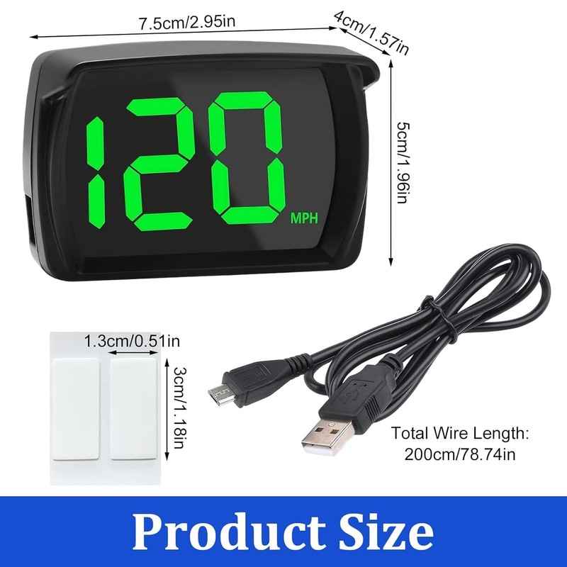 Digital GPS Speedometer,HUD Heads up Display Car MPH,Car Real-Time Speedometer