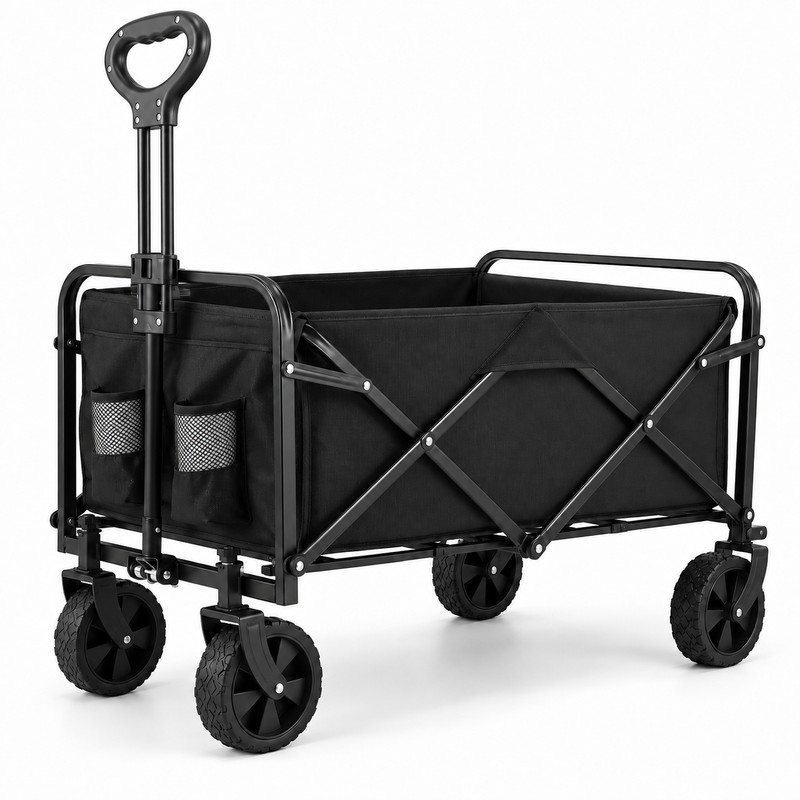 Heavy Duty Foldable Utility Wagon for Grocery Trips and Beach