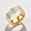 Degolso 2Pcs 14K Gold Plated Stackable Rings for Women Men