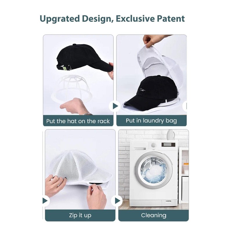 Baseball Cap Hat Washer for Washing Machine, 2 Pack Cap