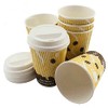 Zale Yardley Ripple Cups Disposable Coffee Cups 12OZ with Lids