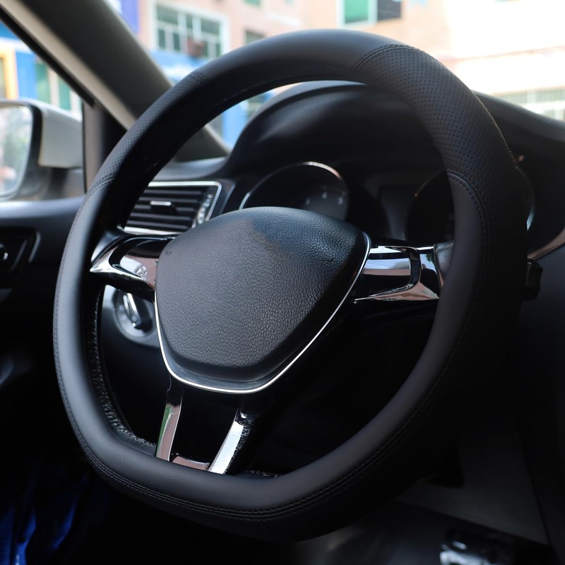 SZYUCHEN D-Shaped Steering Wheel Cover for Nissan Rogue Altima Sentra