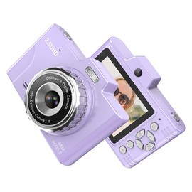 Andoer Digital Camera, 1080P 48MP Photo Camera, Compact Camera, Portable 2.8 Inch Vlogging Camera with 8X Digital Zoom, Gift for Boys, Girls, Children, Adults, Teenagers, Students, Blue