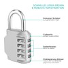 ZHEGE Padlock Combination Lock, 4-Digit Lock for Gym Locker, Tool