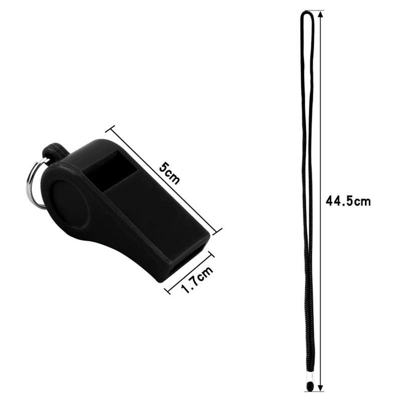 Jagowa 4 Pcs Plastic Whistle with Lanyard 4 Colors for
