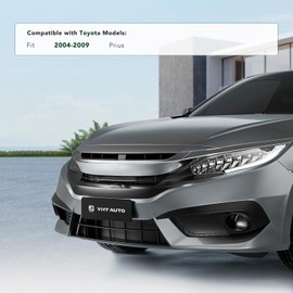 YHTAUTO Front License Plate Frame Compatible with Toyota Prius 2004-2009, Black Bumper License Plate Bracket, No Drill Licence Plate Holder w/Screws