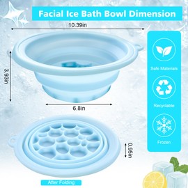 BOMODOTA Silicone Face Bowl for Ice with Built-In Icetray, Portable Ice Bowl for Face, Foldable Face Ice Bath Bowl for Cold Therapy - Reduces Puffiness & Boosts Blood Circulation