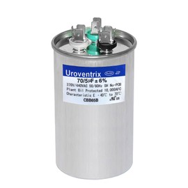 70/5 uF 70+5 MFD 370V/440V Dual Run Start Round A/C Capacitor,CBB65 Air Conditioner Capacitors for AC Unit Fan Motor Start or Heat Pump or Condenser Straight Cool