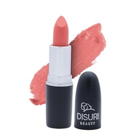 DISURI Beauty Matte Bullet Long Wear Lipstick - Vegan and Cruelty-Free - Smudge and Waterproof Matte Lipstick with Moisturizing Formula - All Day Comfort - (Rose Petal #12)