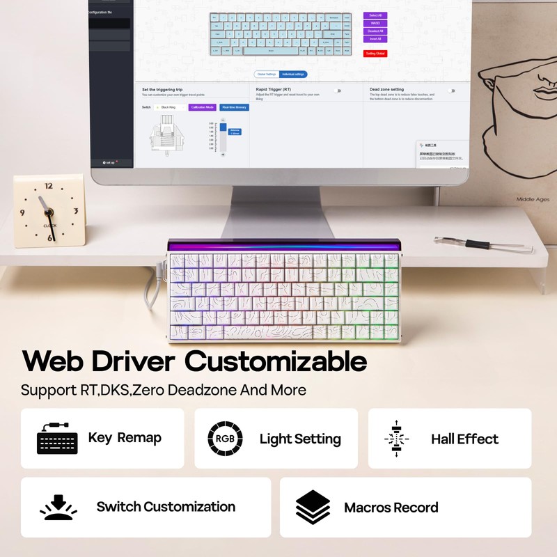 EPOMAKER Aula Hero84 HE Wired Hall Effect Keyboard with RGB