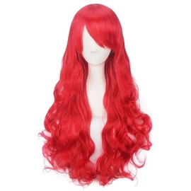 Long Red Hair Wig Wave (WFLOKQ4) / 롱 빨간머리 가발 웨이브 (WFLOKQ4)