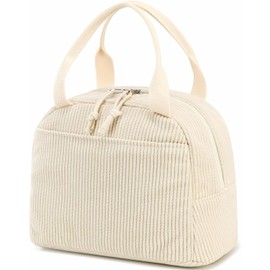 BLUBOON Lunch Box for Women Insulated Lunch Bag Kids Cute Lunch Tote Bags Reusable Cooler for Work Picnic Travel (Beige)