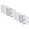 Hudson Baby Cotton Poly Flannel Burp Cloths Multipack, Moon and