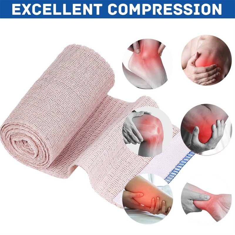 Elastic Bandage Wrap 6 Pack Stretch Compression Bandage Wraps Stretches