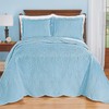 Collections Etc Luxe Textured Diamond Design Scalloped Edge Oversize Bedspread