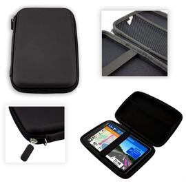 GPS Case for Tomtom GO Camper Max/PP - Hard Case with Elastic Band & Accessory Compartment - Shockproof & Ideal for on the Go