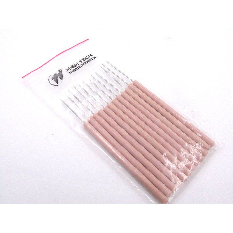 PACK OF 12 DISSECTING DISSECTION TEASING NEEDLE STRAIGHT WITH PLASTIC