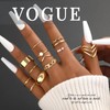 GAUEIOUR 25 Pcs Gold Stackable Rings Set for Women, Simple