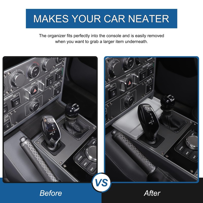 Tumukiw Gear Shift Center Console Front Tray Organizer Compatible with