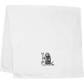 Azeeda 'Mole Digging With Shovel' Hand/Guest Towel (TL00073345)