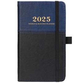 2025 Pocket Planner - Pocket Calendar 2025, Weekly Monthly Planner from January 2025 to December 2025, Small Planner for Purse with Elastic Closure, Inner Pocket