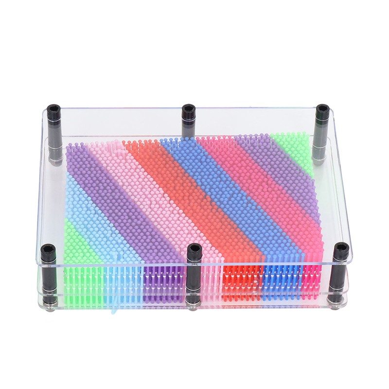 3D Pin Art Toy Colorful Plastic Pin Art Board Sculpture