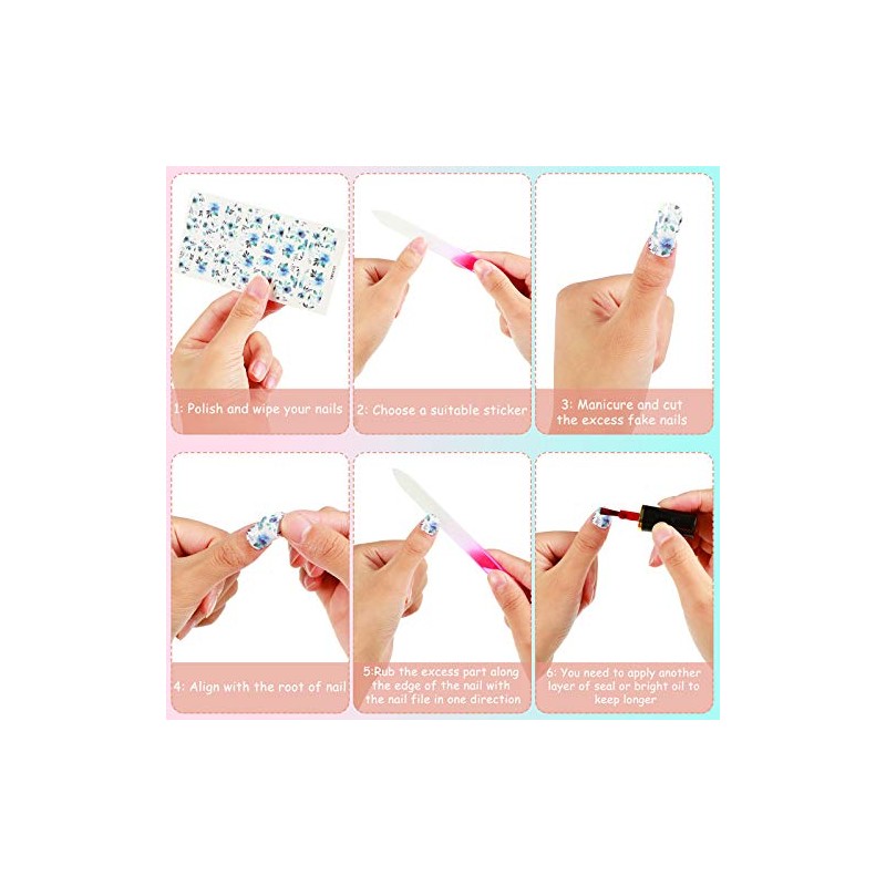 Maitys - 168 unidades, 12 hojas, pegatinas de esmalte de
