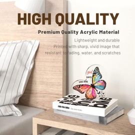 Johiux Christian Gifts for Women Butterfly Religious Gifts for Women,Inspirational Gifts for Friends,Unique Spiritual Birthday Gifts for Her, Sister,Mother,Girl- Butterfly Jesus Desk Decor for Home.