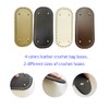 4 Pcs Leather Crochet Bag Bases, 8 Pcs D Shape