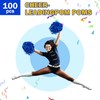 100pcs Pom Poms Cheerleading Blue Metallic Cheerleader Pom Poms with