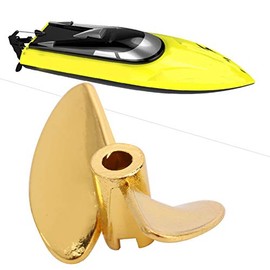RC Boat Propeller, 35mm RC Marine 2 Blades Propeller RC Rotating Propeller Props Fit for FeiLun FT016 FT007 FT012 FT009 FT011 FT010 FT016(Yellow) Ship Model Accessories Rc Boat Propeller