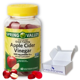 FUSION SHOP STORE Smart choices, meaningful life! Spring Valley Apple Cider Vinegar Gummies- 500 mg 60 Ct (Pack 1), Boxed by Fusion Shop Store