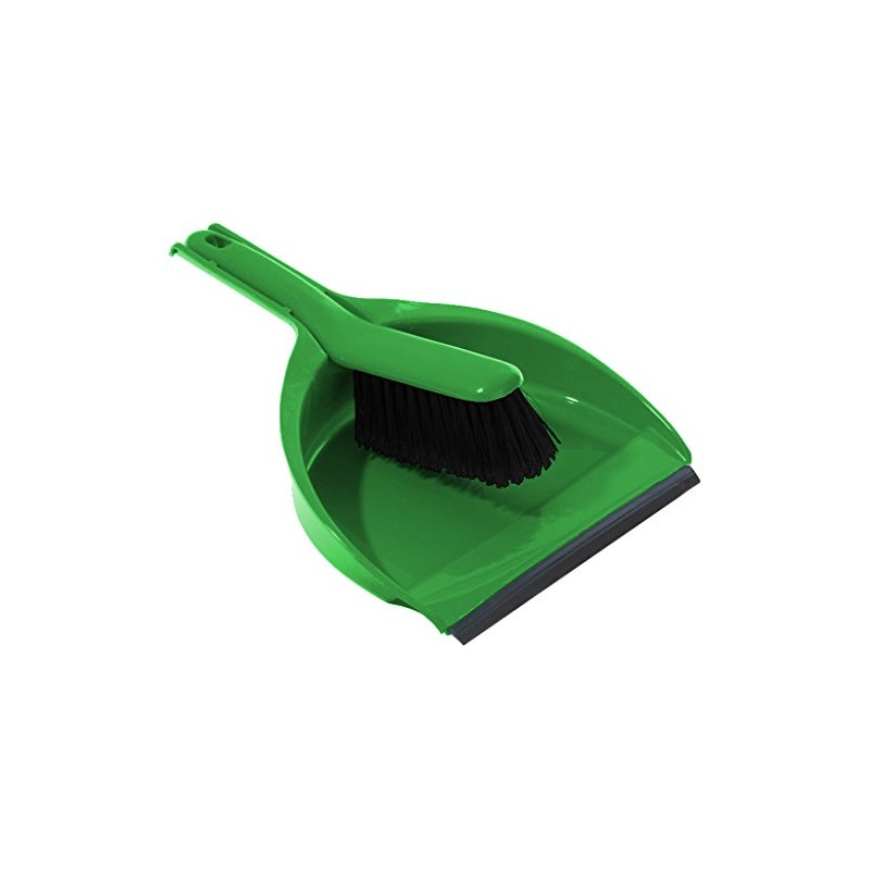 Cleenol 191222/G Dustpan and Stiff Brush - Green