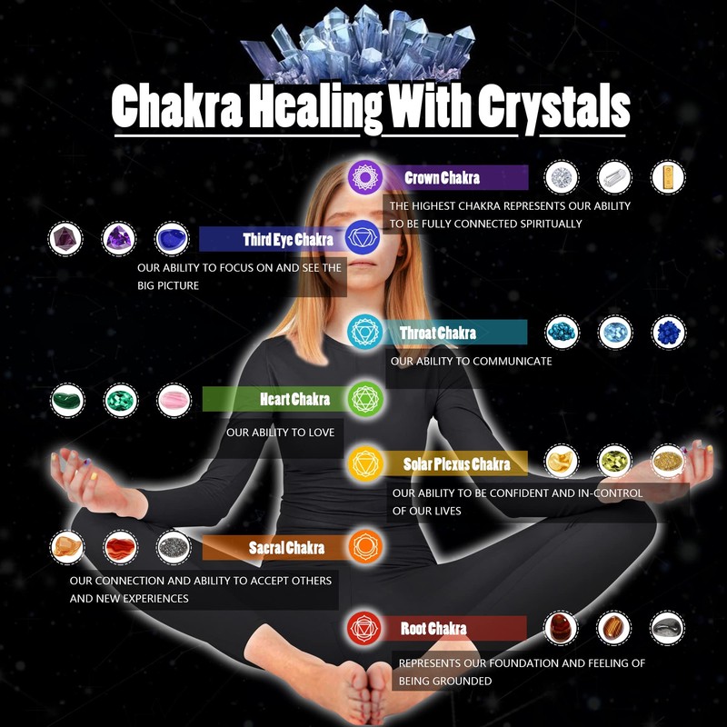 VIBILIA Healing Crystal Necklace Tree of Life Wire Wrapped Natural