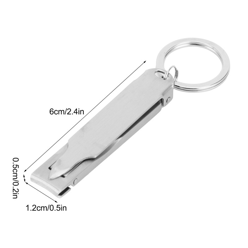 Portable Stainless Steel Nail Clipper Foldable Nail Cutter Trimmer File