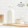 JoyJolt Glass Milk Bottles with Lids and Pourer – 32