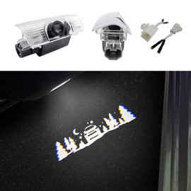 BuJinZeTui 2 PCS Car Door Logo Lights Compatible for 4Runner Highlander Tundra Sequoia Land Cruiser Venza Accessories Courtesy Projector Laser Puddle Light Ghost Shadow Lights (star&moon, SUV Model)