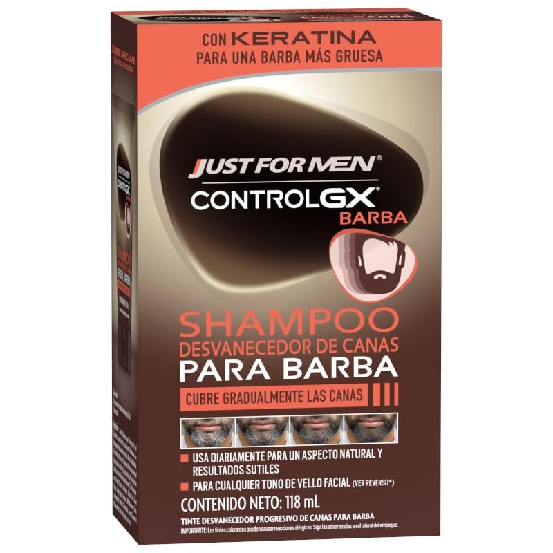 Just For Men Control GX Shampoo Desvanecedor Canas, Barba y