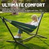 YKTEEDENS Hammock with Stand for Outside, 450lb Steel Frame, Blue