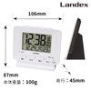LANDEX YT5279WH Alarm Clock, Radio Wave, White, Fit Pal Light,