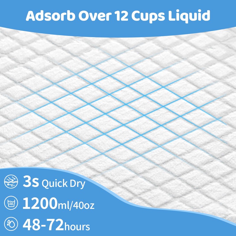 Gimars 130G Thicker Extra Large 36in x 51in Puppy Pads