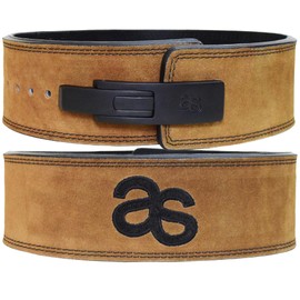 Premium Lever Buckle Powerlifting Belt Genuine Leather 13mm Thick 4" Wide Unisex Belt for Gym Lower Back Support for Gym Workouts Deadlifts Squats Heavy Weightlifting (Light Brown, Medium)