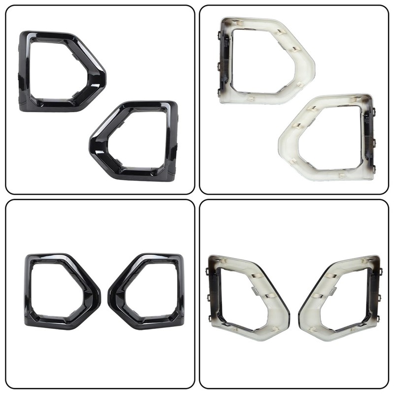 WFLNHB 2Pcs Front Bumper Fog Light Outer Bezel Replacement for