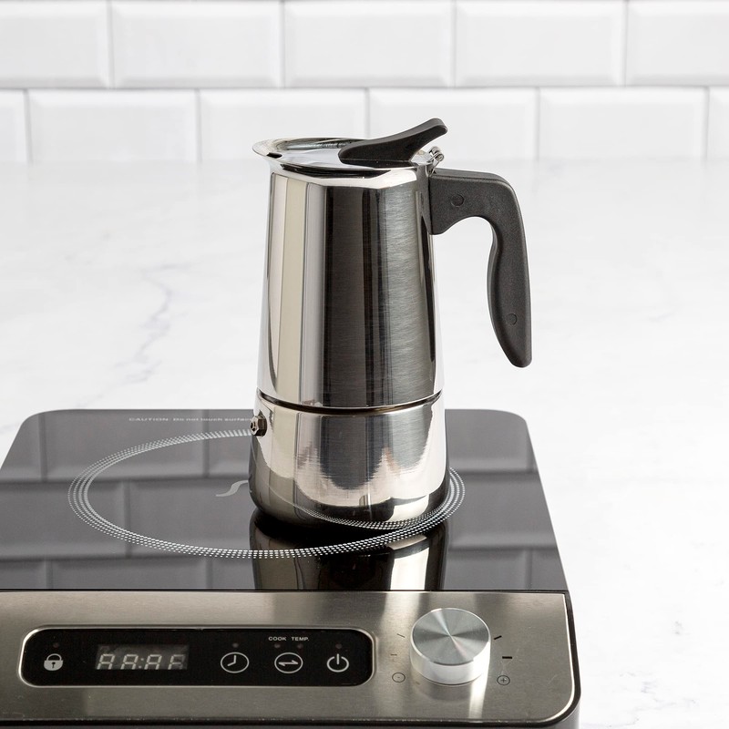 Primula 6 Cup Stovetop Espresso Coffee Maker, Stainless Steel (PES-4606)