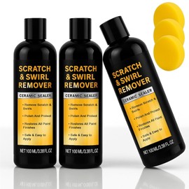 Car Scratch Remover Set of 3: 2025 Upgrade Scratch Remover for Deep Scratches - Polishing Compound for Cars with Pad for Cutting and Buffing Compound for Paint Restorer